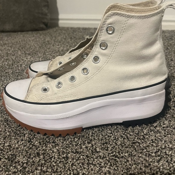 White run platform converse used, can be washed, comes without laces - Picture 1 of 3